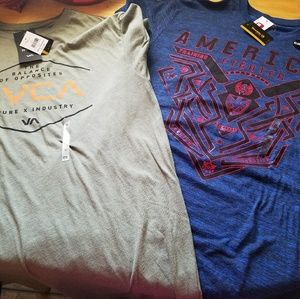 Mens Rvca and American fighter tshirts brand new w